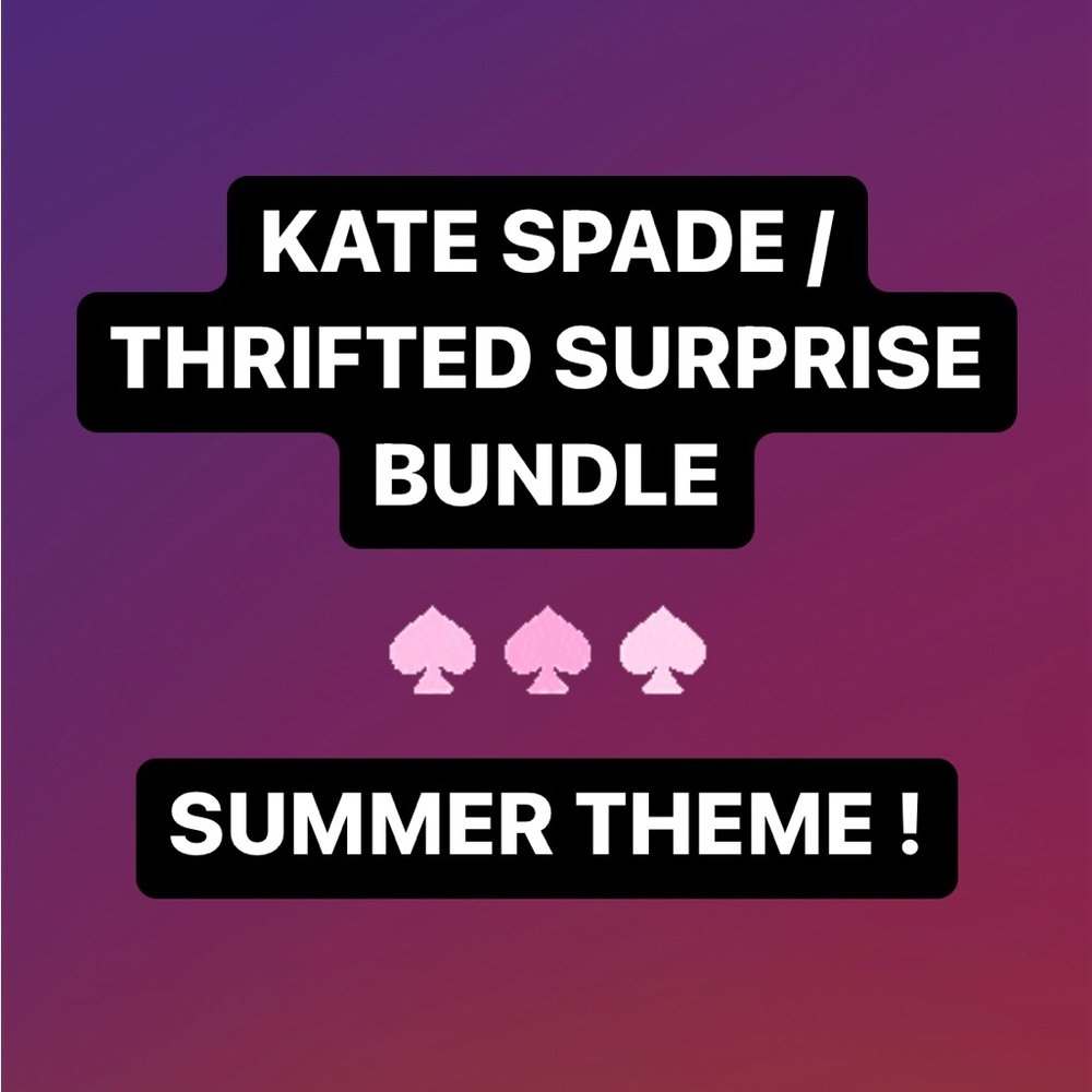 Kate Spade brand and thrifted items in a surprise summer-themed bundle !